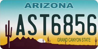 AZ license plate AST6856