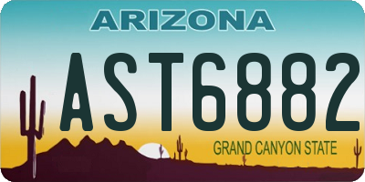 AZ license plate AST6882
