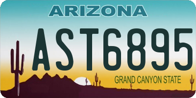 AZ license plate AST6895