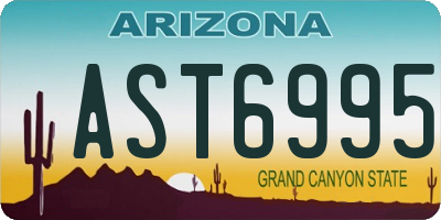 AZ license plate AST6995