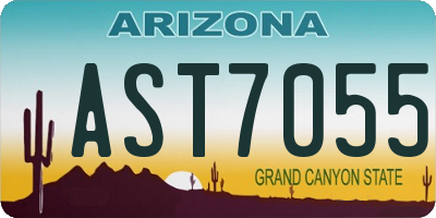 AZ license plate AST7055