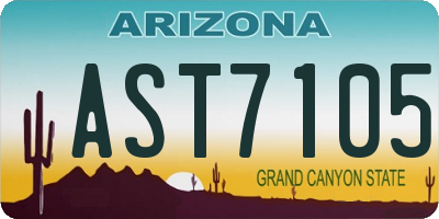 AZ license plate AST7105