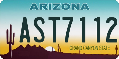 AZ license plate AST7112