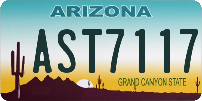 AZ license plate AST7117