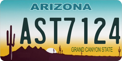 AZ license plate AST7124