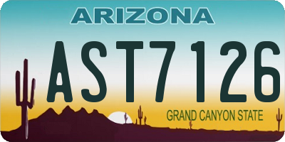 AZ license plate AST7126