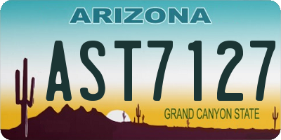 AZ license plate AST7127