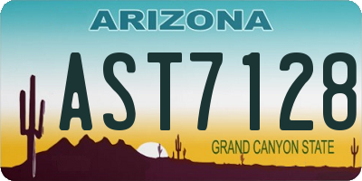AZ license plate AST7128
