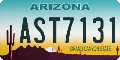 AZ license plate AST7131