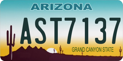 AZ license plate AST7137