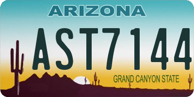 AZ license plate AST7144