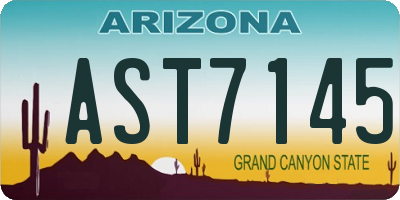 AZ license plate AST7145