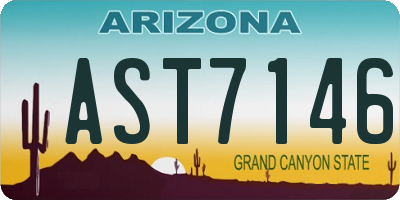AZ license plate AST7146