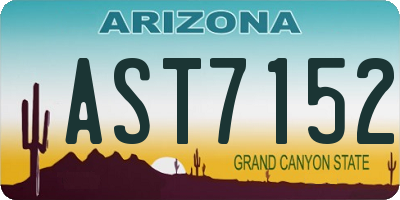 AZ license plate AST7152