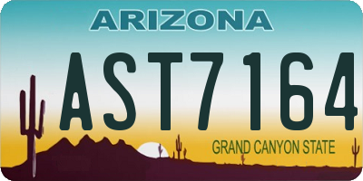 AZ license plate AST7164