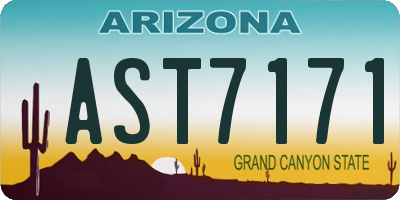AZ license plate AST7171