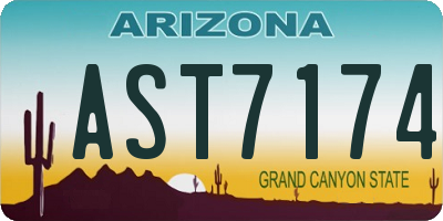AZ license plate AST7174