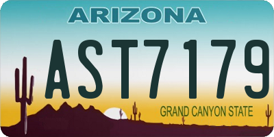 AZ license plate AST7179