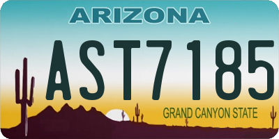 AZ license plate AST7185