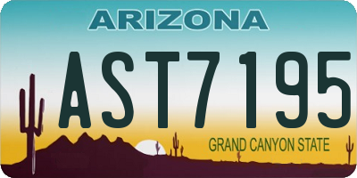 AZ license plate AST7195