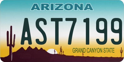 AZ license plate AST7199