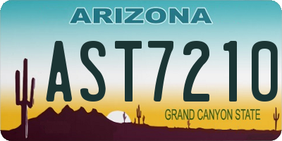 AZ license plate AST7210