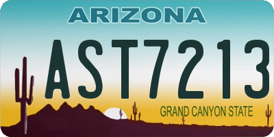 AZ license plate AST7213