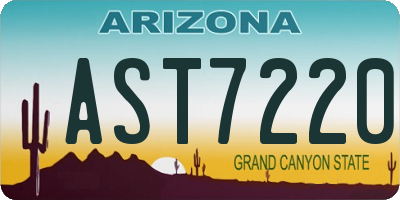 AZ license plate AST7220