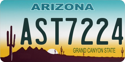 AZ license plate AST7224