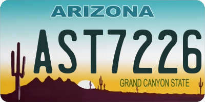 AZ license plate AST7226