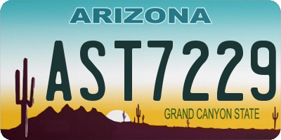 AZ license plate AST7229