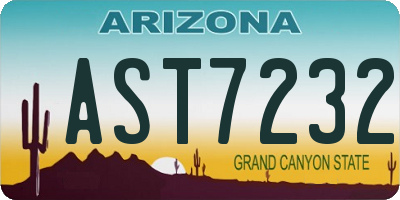 AZ license plate AST7232