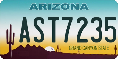 AZ license plate AST7235