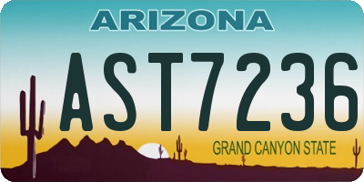 AZ license plate AST7236