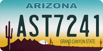 AZ license plate AST7241
