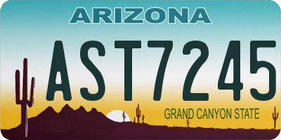 AZ license plate AST7245