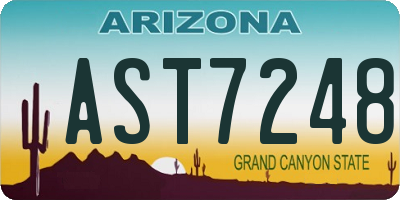 AZ license plate AST7248