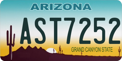 AZ license plate AST7252