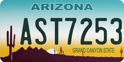 AZ license plate AST7253