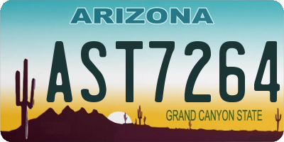 AZ license plate AST7264