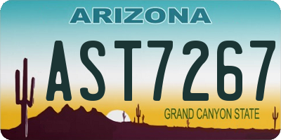 AZ license plate AST7267