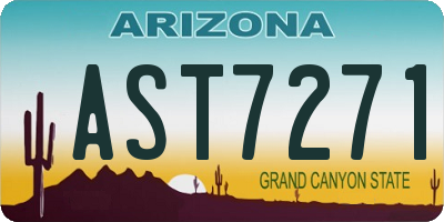 AZ license plate AST7271