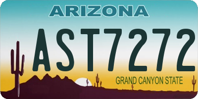 AZ license plate AST7272