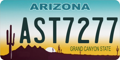 AZ license plate AST7277