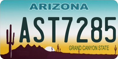 AZ license plate AST7285