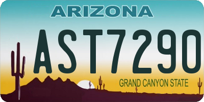 AZ license plate AST7290