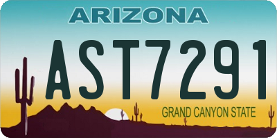 AZ license plate AST7291