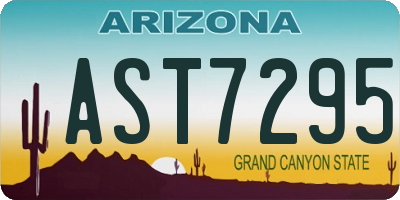AZ license plate AST7295