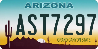 AZ license plate AST7297