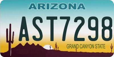 AZ license plate AST7298